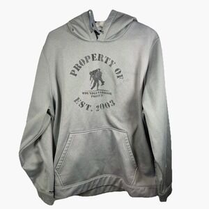 Under Armour Storm Wounded Warrior Project Hoodie Sweatshirt Mens XL Gray READ